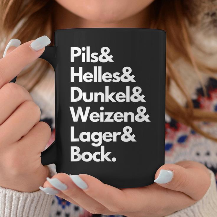 Pils Helles Dunkel Weizen Lager & Bock Biersorten Bier Trink Tassen Lustige Geschenke