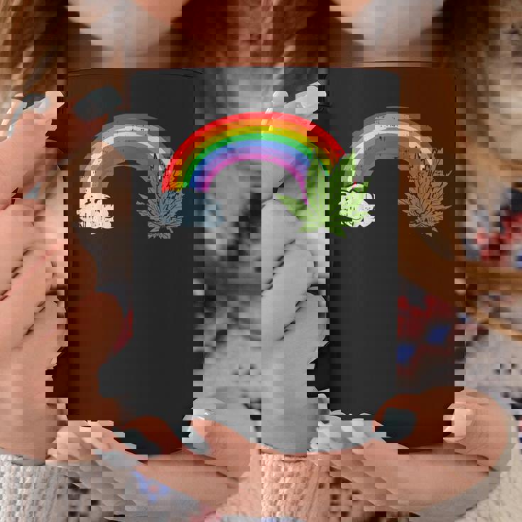 Rainbow Weed Cannabis Marijuana 420 Pot Smoker Stoner Tazze Regalos divertidos