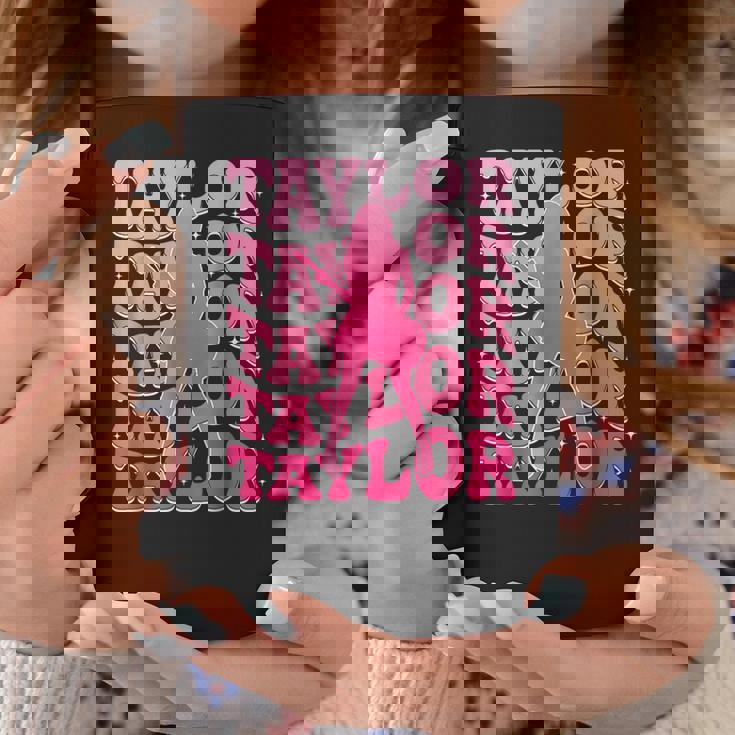 Retro Taylor First Name Personalized 80'S Pink Girl Coffee Mug Unique Gifts