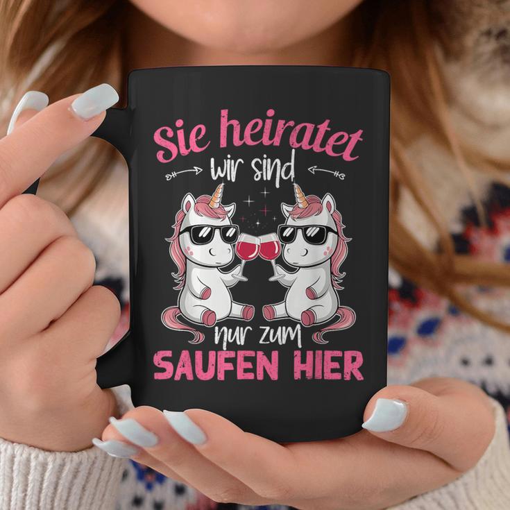 Sie Heiratet Wir Sind Nur Zum Saufen Hier Braut Jga Tassen Lustige Geschenke