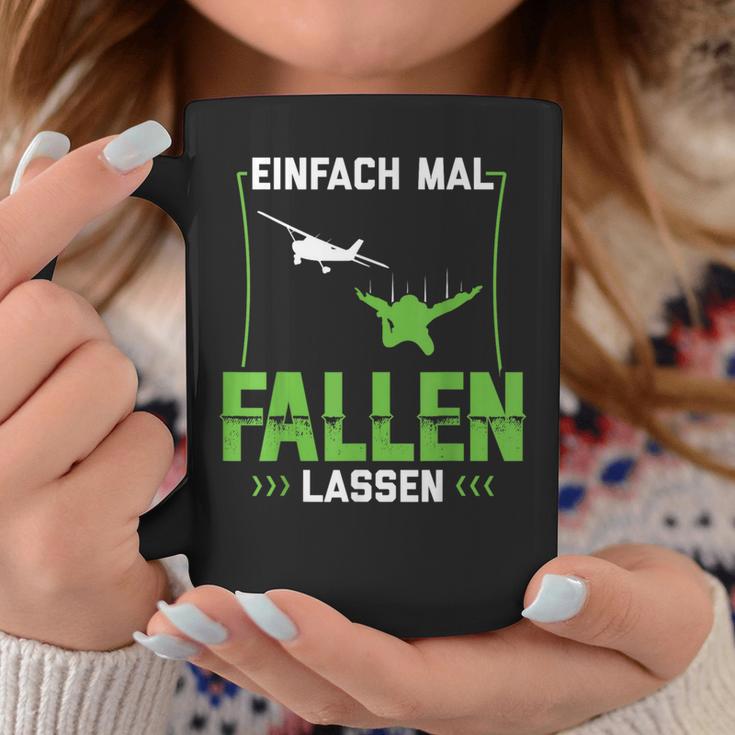 Skydive Parachute Jumping Einfach Mal Fallen Simply Fall Tassen Lustige Geschenke