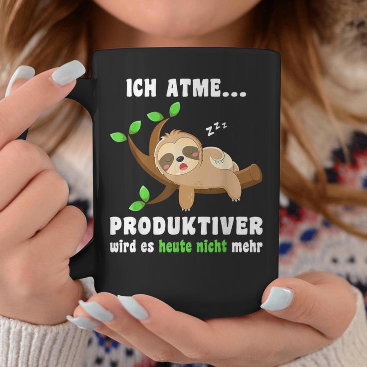 Sloth Sleep Ich Atme Produktiver Sloth Tassen Lustige Geschenke