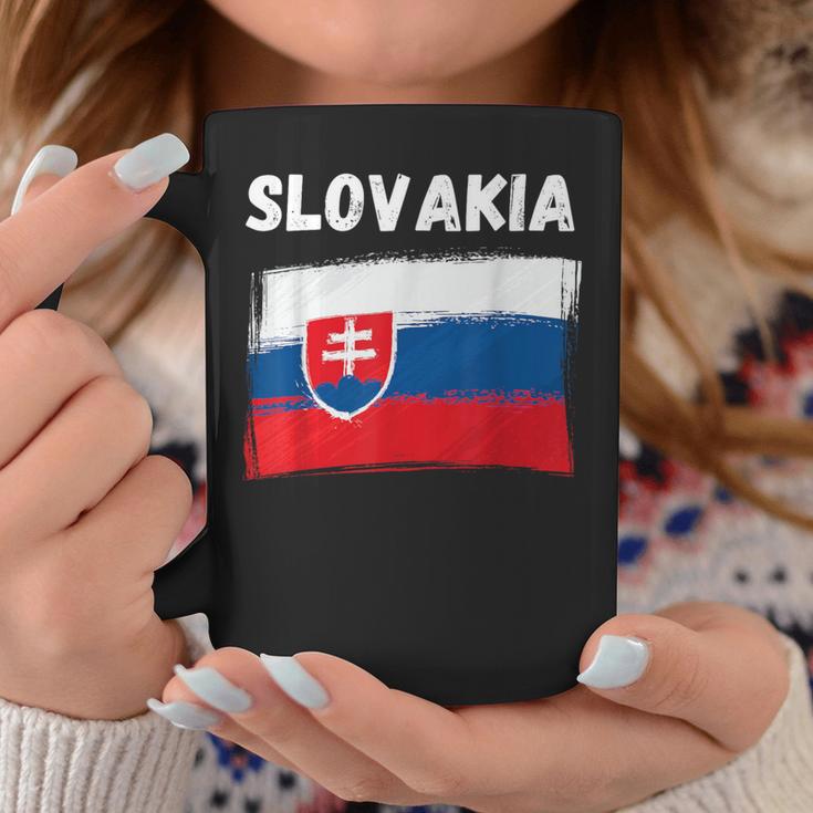 Slovakia Flag Holidayintage Grunge Slovak Flag Tassen Lustige Geschenke