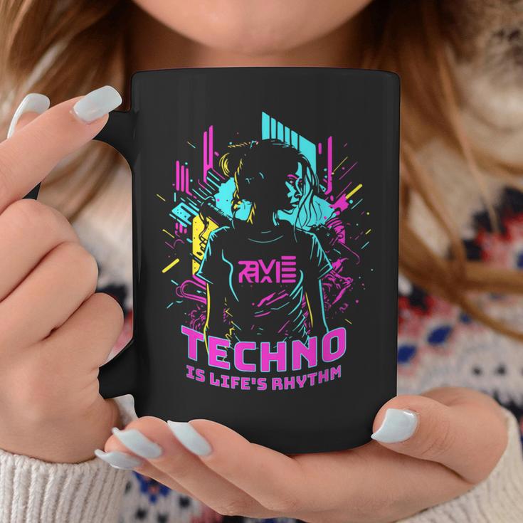 Techno Is Life's Rhythm Tassen Lustige Geschenke