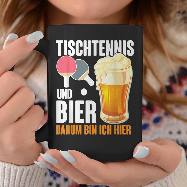 Tischtennis Und Bier Darum Bin Ich Hier Slogan Alcohol Tassen Lustige Geschenke