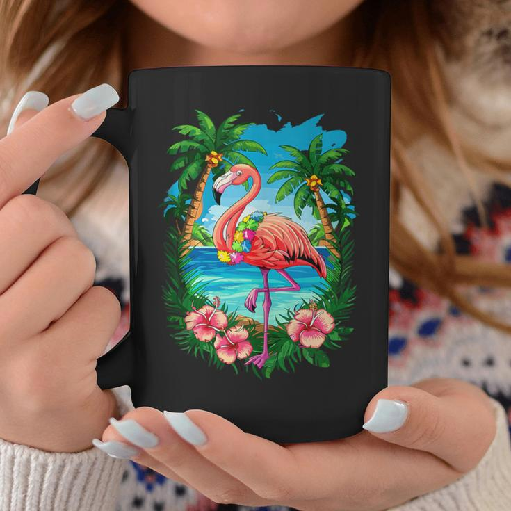 Tropical Flamingo Summer Vibes Beach For A Vacationer Coffee Mug Unique Gifts