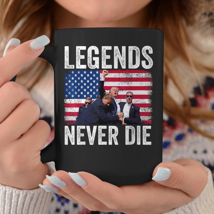 Trump Legends Never Die Trump Assassination Red Tassen Lustige Geschenke