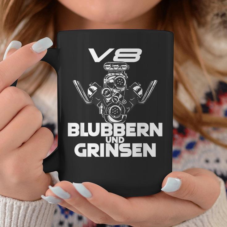 V8 Blubbern Und Grinsen Hubraum Tassen Lustige Geschenke