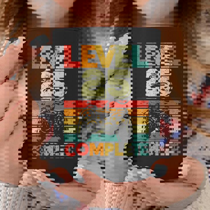 Video Gamer Nivel 25 Completo Retro 25 Aniversario De Bodas Taza de café Regalos divertidos