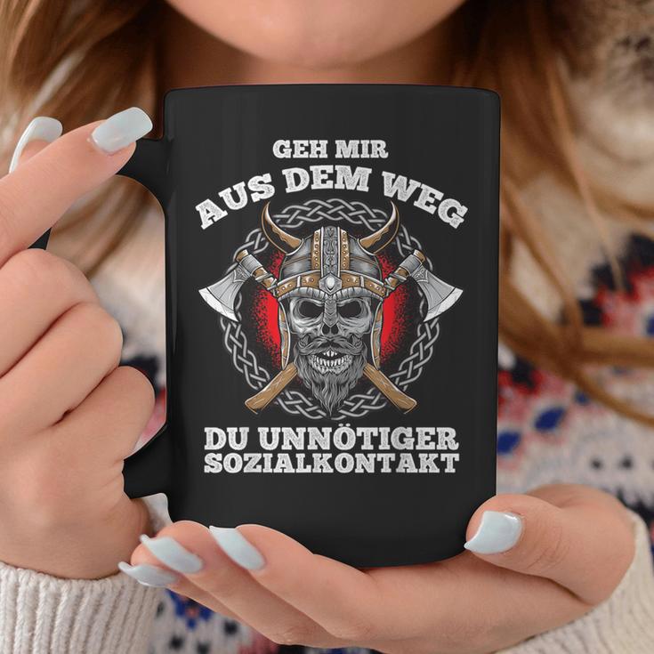 Viking Geh Mir Aus Dem Weg Du Unnecesser Sozialkontakt Tassen Lustige Geschenke