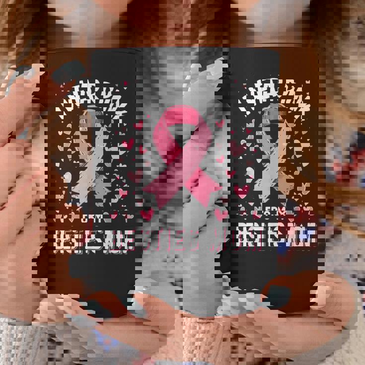 I Wear Pink For My Besties Mom Cancer Awareness Coffee Mug Personalized Gifts