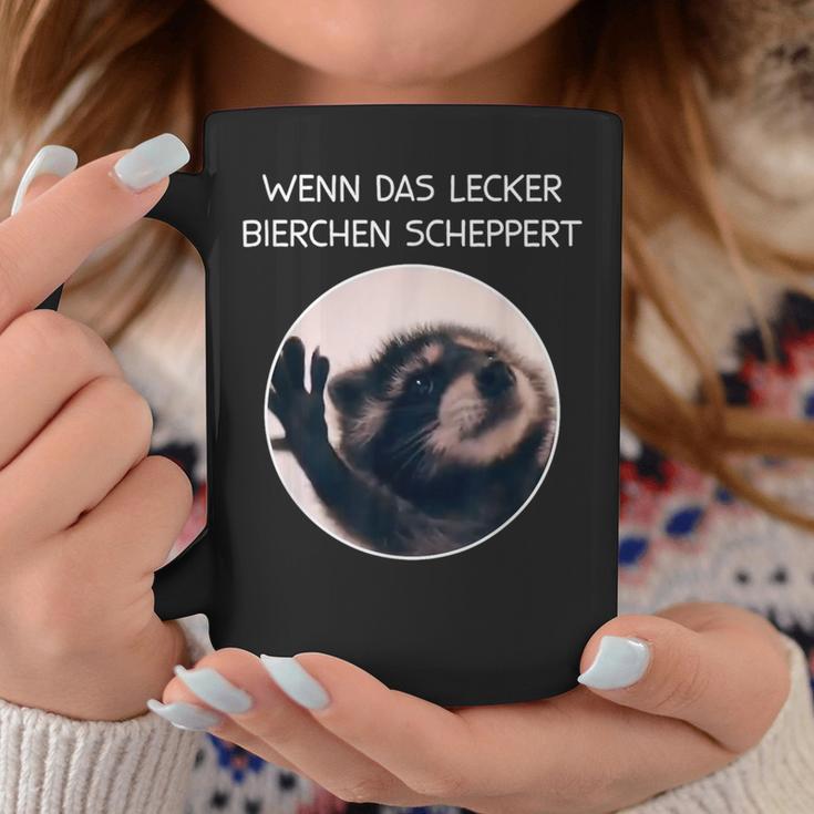 Wenn Das Lecker Bierchen Scheppert X Pedro Raccoon Meme Tassen Lustige Geschenke