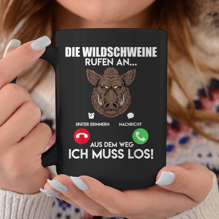 Wildschweinjagd Die Wildschweine Rufen An Muss Los Jäger Tassen Lustige Geschenke