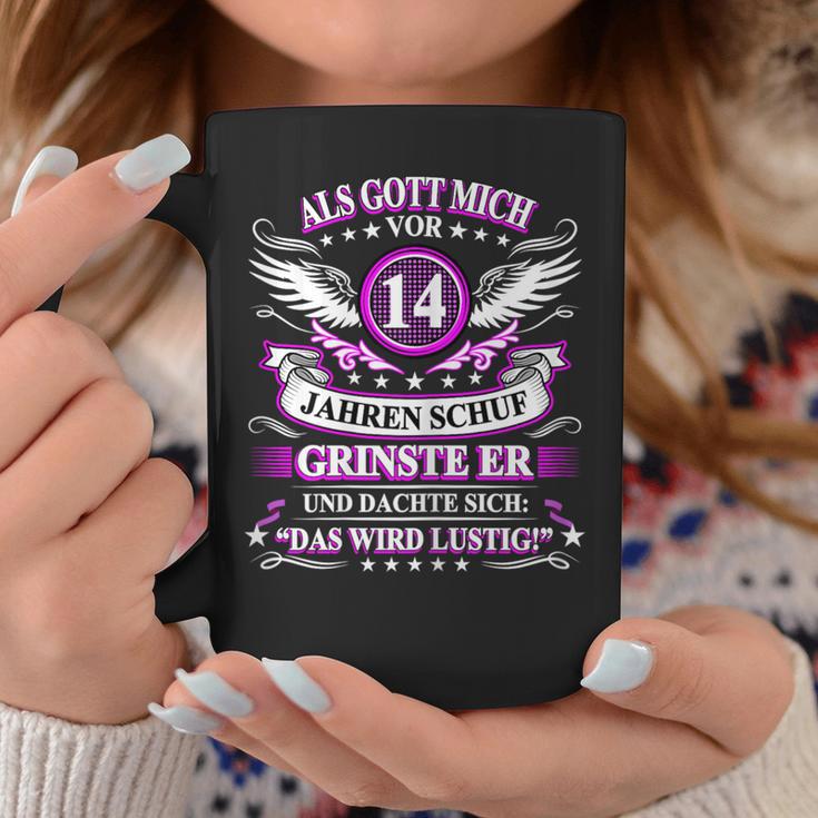 Women's Als Gott Michor 14 Jahren Schuf Grinste Er 14Th Birthday S Tassen Lustige Geschenke