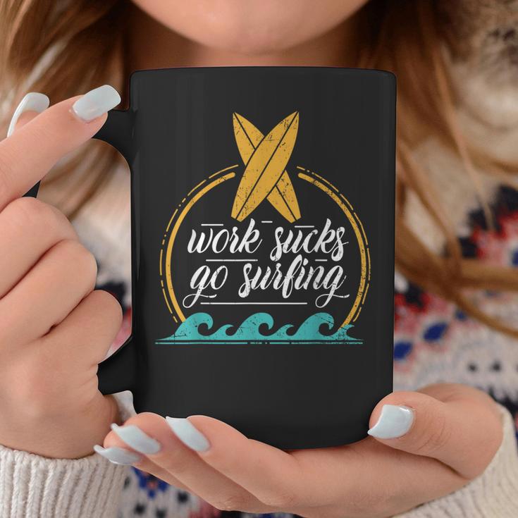 Work Sucks Go Surfing -Intage Surfboard For Women Tassen Lustige Geschenke