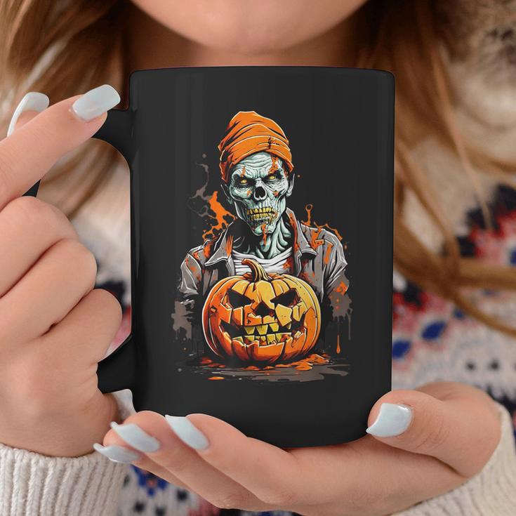 Zombie And Pumpkin Tassen Lustige Geschenke