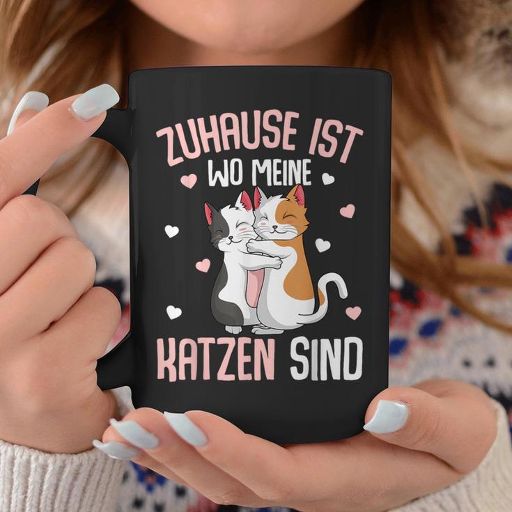 Zuhause Ist Wo Meine Katzen Sind Katze Girl's Women's Tassen Lustige Geschenke