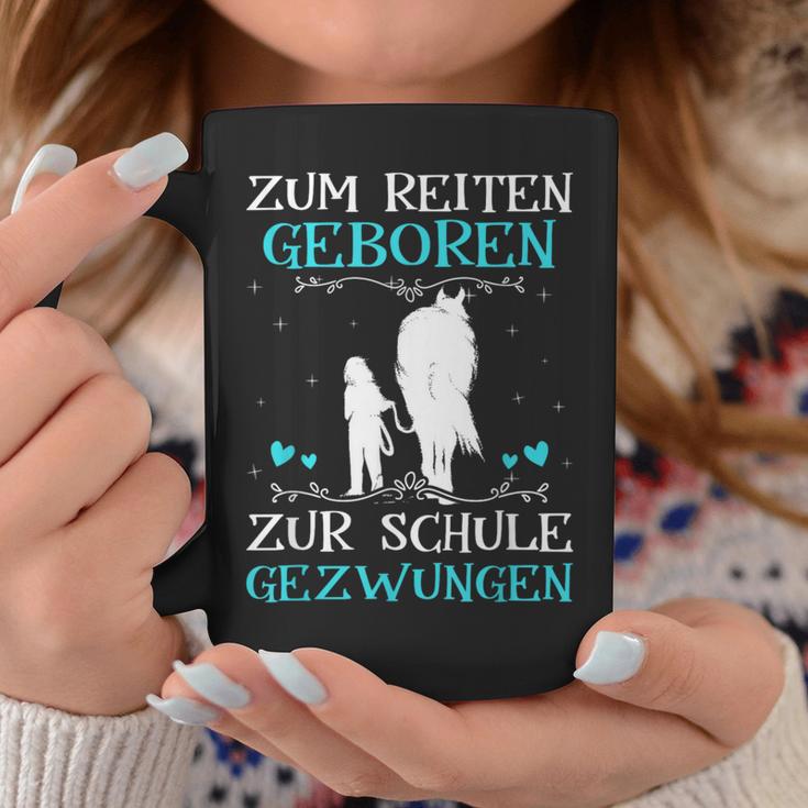 Zum Reiten Geboren Zur Schule Gezwungen Pony Pferde Girl's Tassen Lustige Geschenke