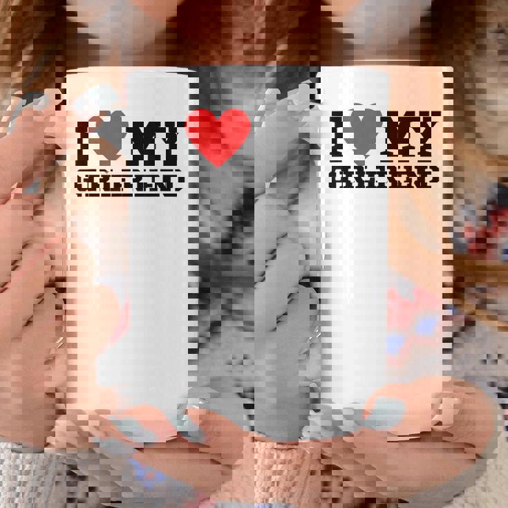 Amo La Mia Ragazza Colore Bianco Y2k Cuore Rosso Amore Tazze Regalos divertidos
