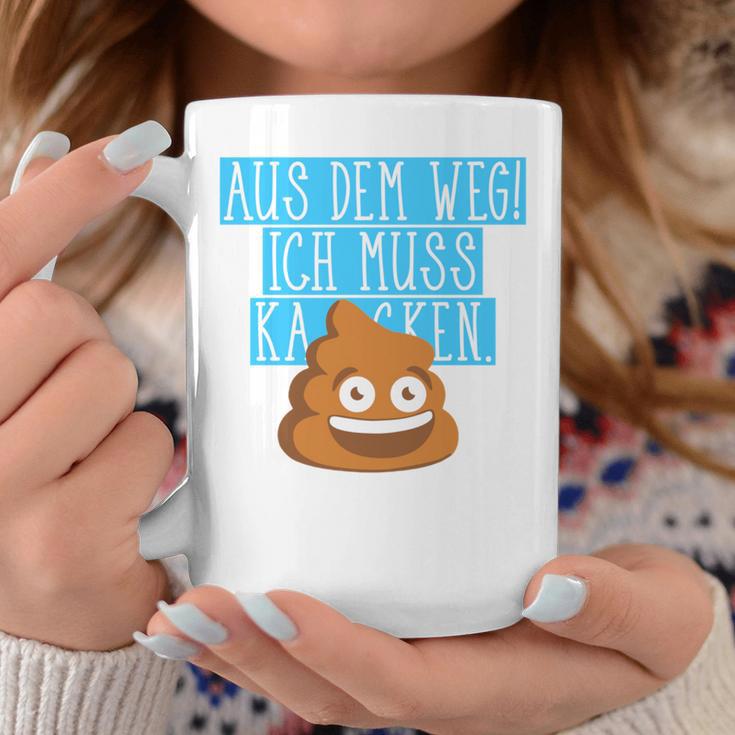 Aus Dem Weg Ich Muss Kacken Kaka Alarm Illustration Fun Tassen Lustige Geschenke