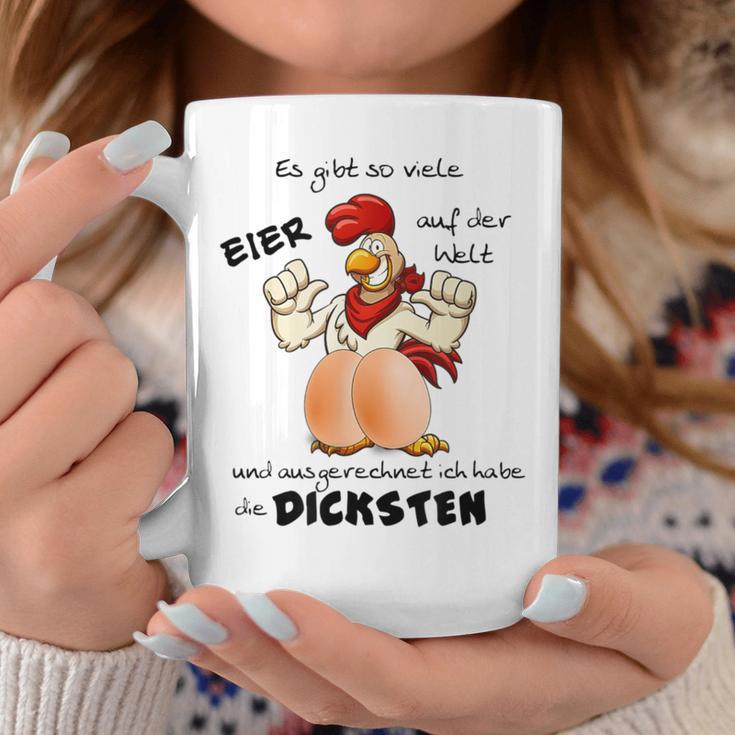 Ausgerechnet Ich Habe Die Dicksten Eier Gray Tassen Lustige Geschenke