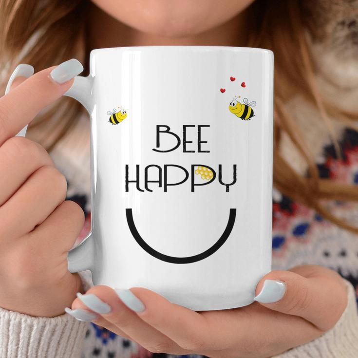 Bee Happy Bienen Schwarz Blue Tassen Lustige Geschenke