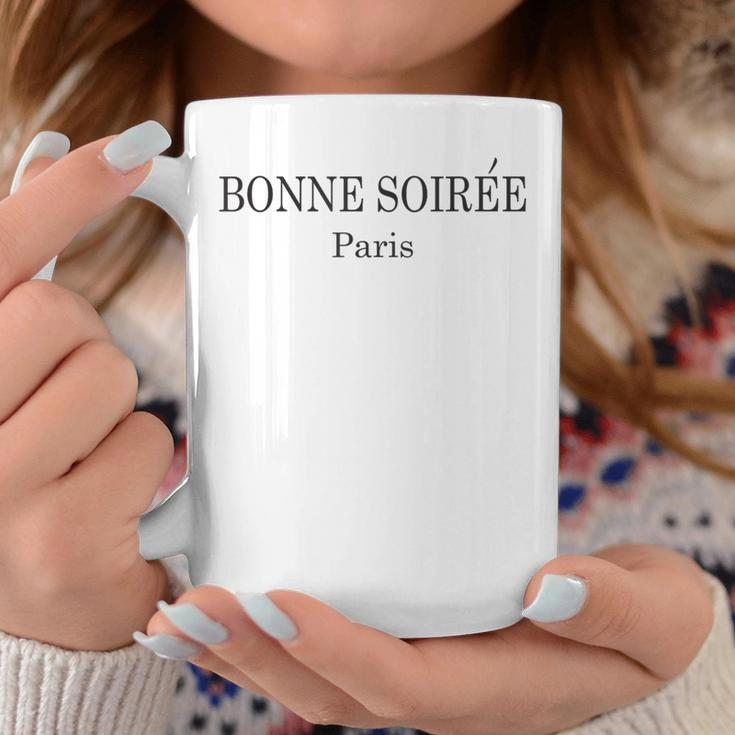 Bonne Soirée Paris Cute French Gray Tassen Lustige Geschenke