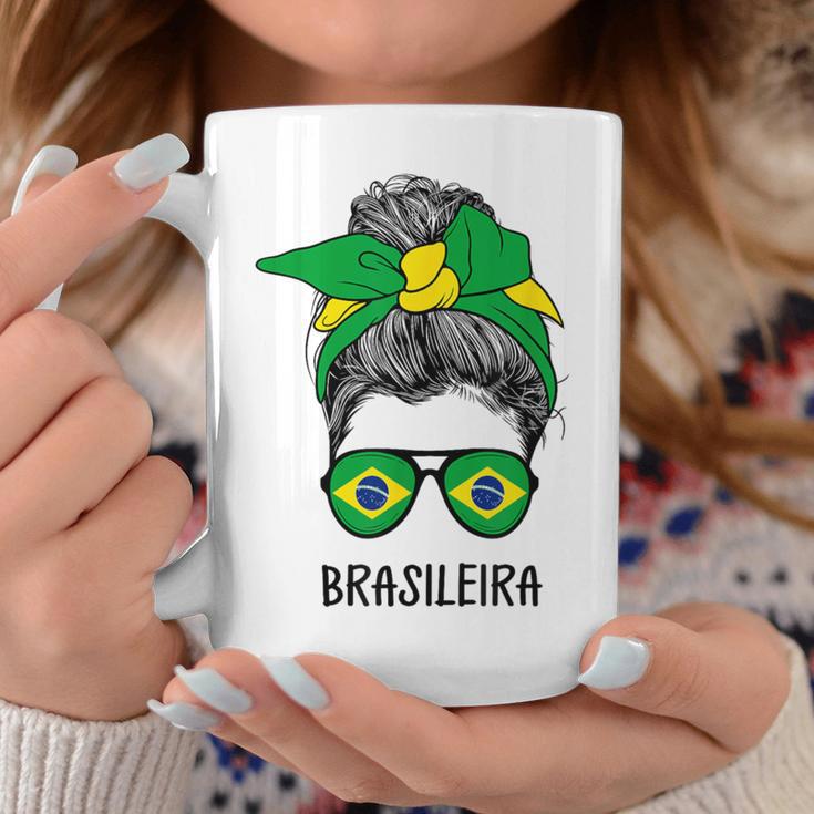 Brazilian Brasileira Girl Brazilian Heritage Brazil Flag Tassen Lustige Geschenke