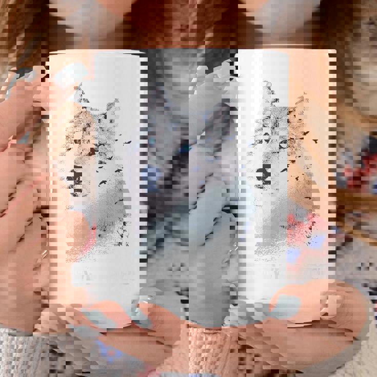 Donna Backprint Preservare E Proteggere Lupi E Branchi Di Lupi Con Collo A Tazze Regalos divertidos