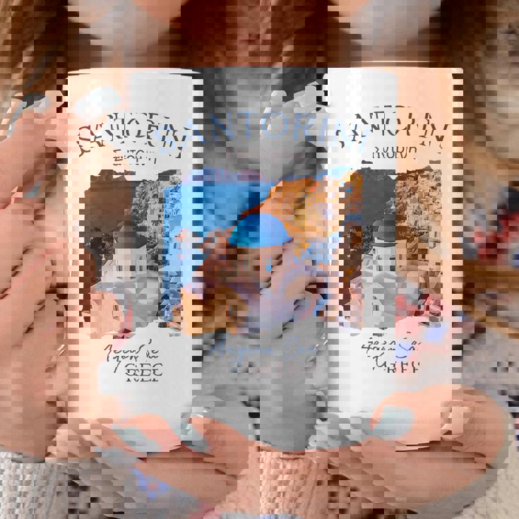 Greek Island Santorini Greece Oia Village Blue Church Coffee Mug Unique Gifts