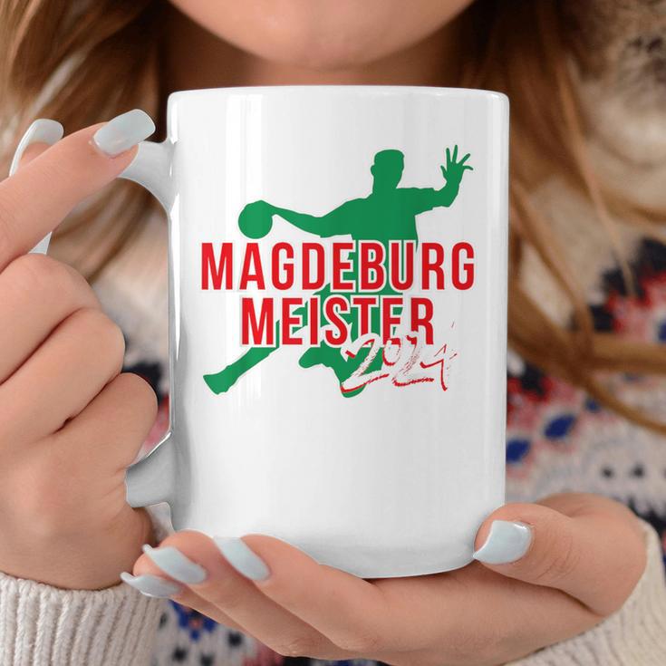 With Handball Team Magdeburg Fan Saxony-Anhalt Green Red Tassen Lustige Geschenke