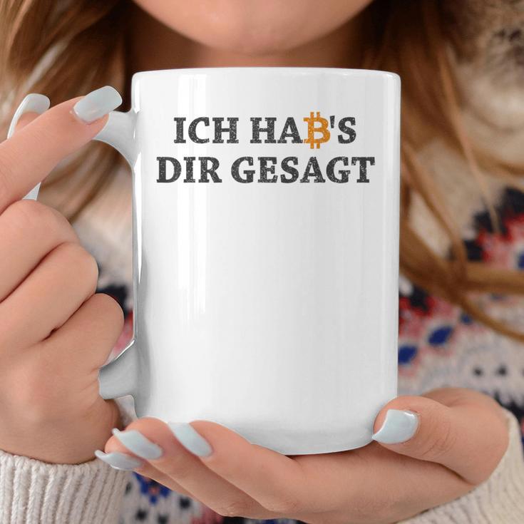 Ich Hab's Dir Gesagt Bitcoin Slogan Blockchain Tassen Lustige Geschenke