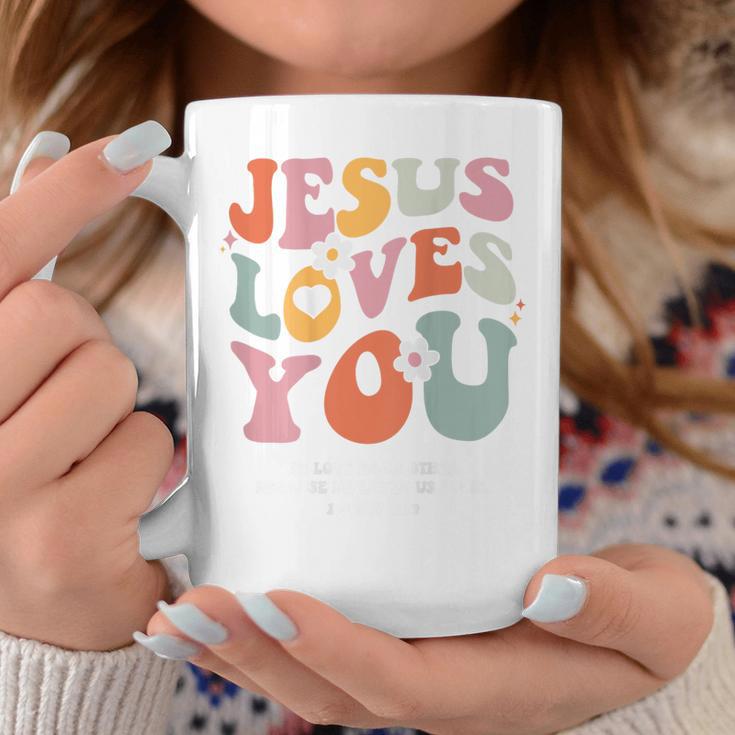 Jesus Loves You Christian Bibleerse Retro Groovy Religious Tassen Lustige Geschenke