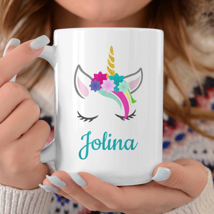 Jolina Name Geschenk Colourful Unicorn Jolina Tassen Lustige Geschenke