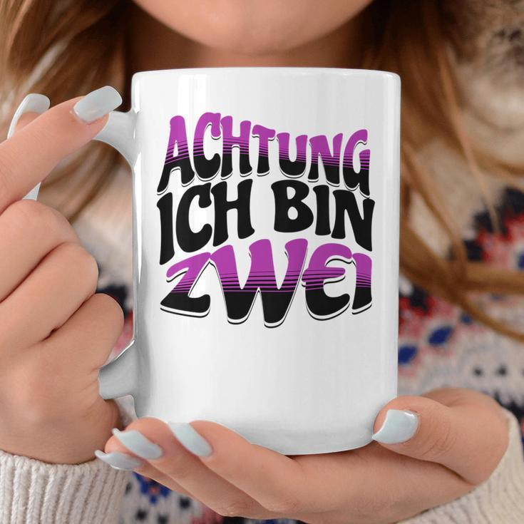 Kinder Achtung Ich Bin Zwei Geburtstag 2 Geburtstagsfeier Tassen Lustige Geschenke