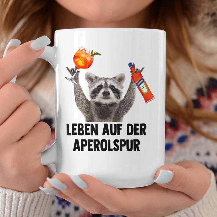 Leben Auf Der Aperolspur Raccoon Meme Racoon Pedro Spritz Tassen Lustige Geschenke