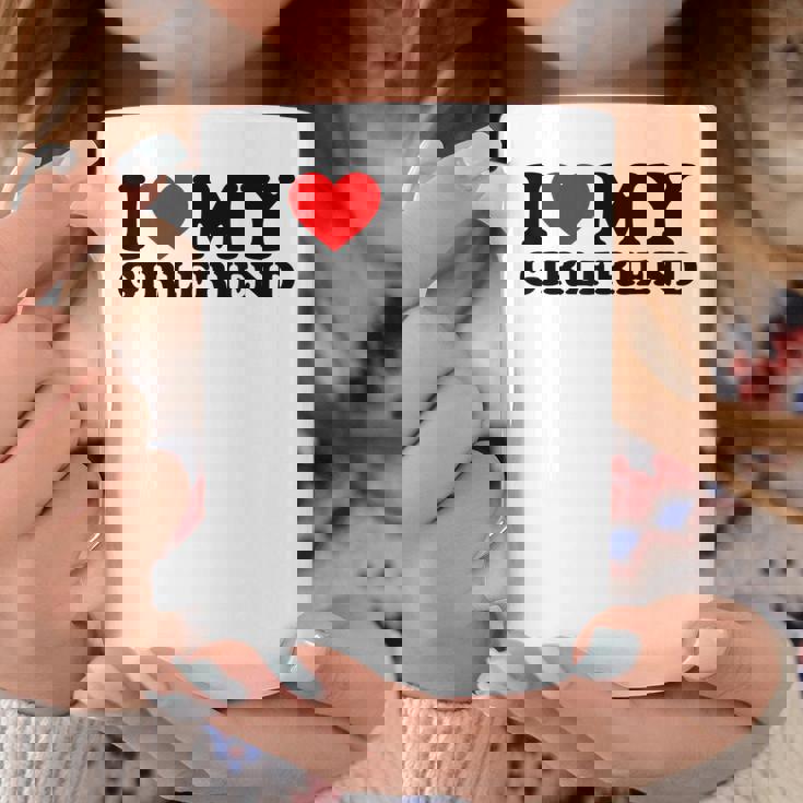 I Love My Girlfriend I Heart My Girlfriend Matching Bianco Tazze Regalos divertidos
