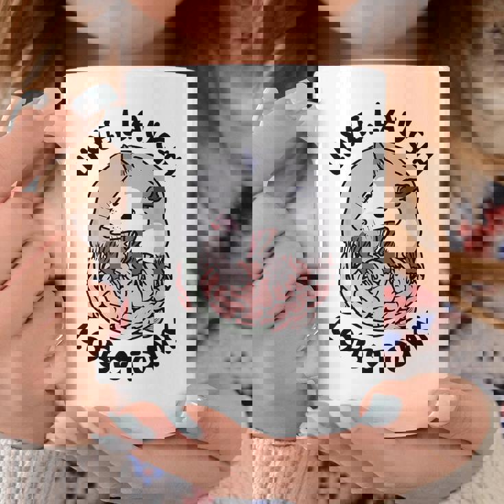 Opossum Screaming Live Laugh Lobotomy Women Coffee Mug Personalized Gifts