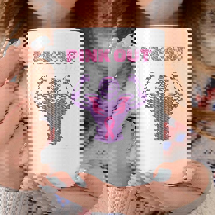 Pink Out Football Team Tackle Breast Cancer Awareness Month Coffee Mug Unique Gifts