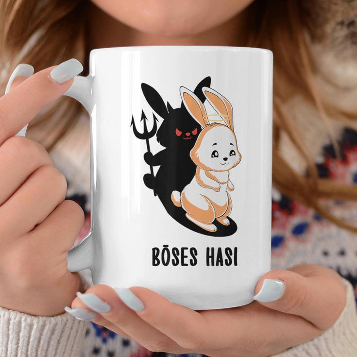 Rabbit Angel Rabbit Devil Angel Devil Evil Hasi Tassen Lustige Geschenke