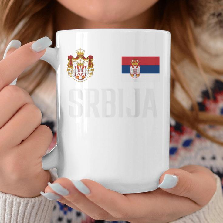 Serbia Flag Srbija Football Fan Women's Children's Red Tassen Lustige Geschenke