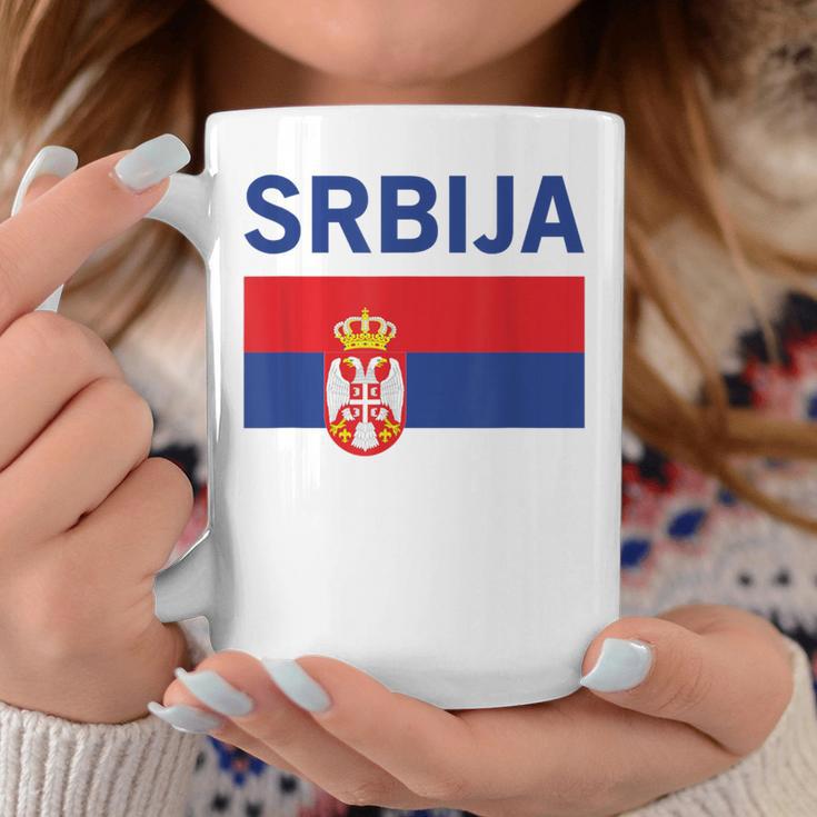 Serbian Flag Football Fan Serbia Srbija Tassen Lustige Geschenke