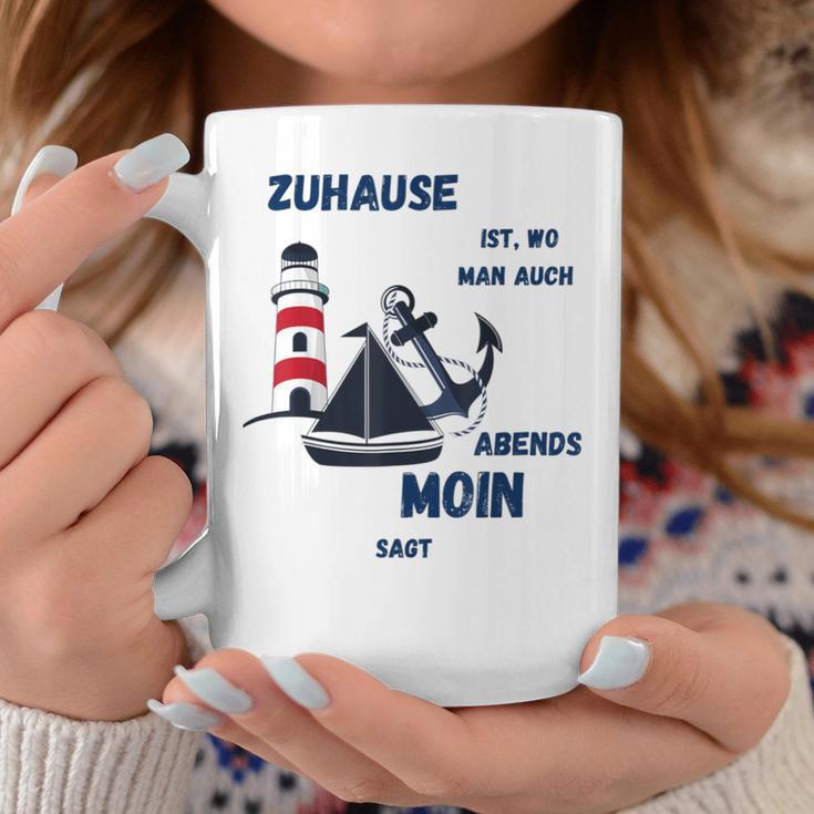 Zuhause Ist Wo Man Auch Abends Moin Sagt Meer Strand Moin Tassen Lustige Geschenke