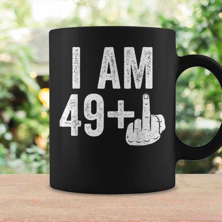 I Am 49 Plus Middle Finger 50Th Birthday Tassen Geschenkideen