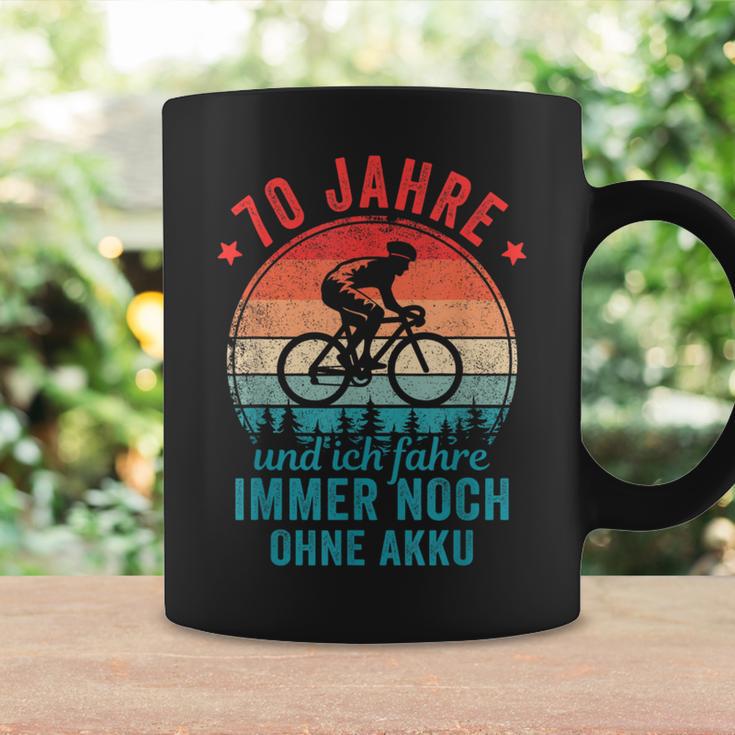 70 Jahre Und Ich Fahre Noch Ohne Akku Fahrradfahrer Tassen Geschenkideen