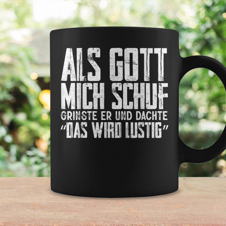 Als Gott Mich Schuf Grinste Sarcasm Tassen Geschenkideen