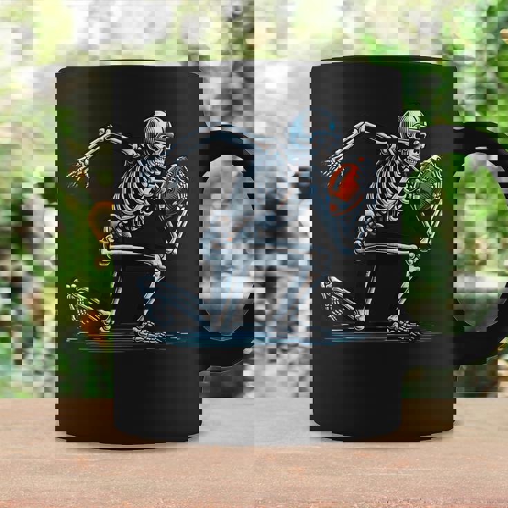 American Football Skeleton Boys Football Fan Halloween Coffee Mug Gifts ideas