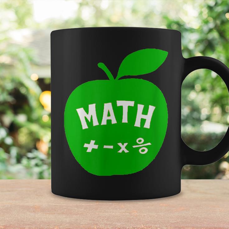 Apple Math Signs Plus Minus Times Divide Math Teaching Coffee Mug ...