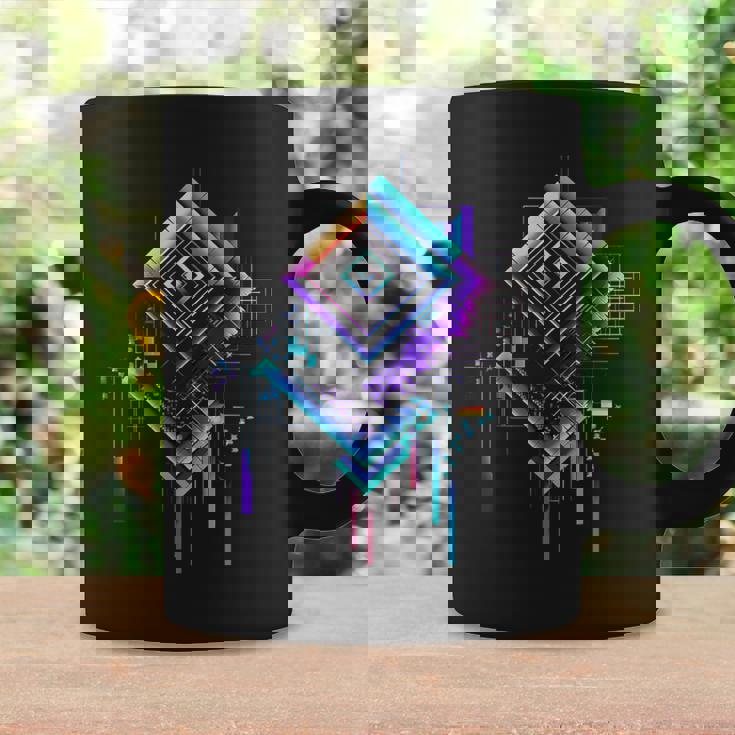 Arte Gráfico Abstracto Polígono Arquitectura Motivo Taza de café Ideas de regalos