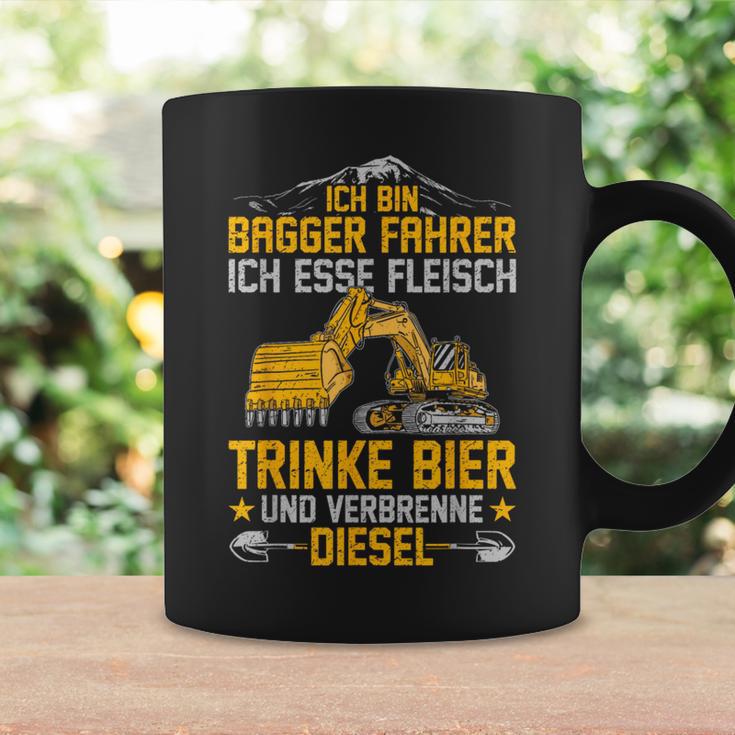 Bagger Ich Esse Fleisch Trinke Bier Underbrenne Diesel Tassen Geschenkideen